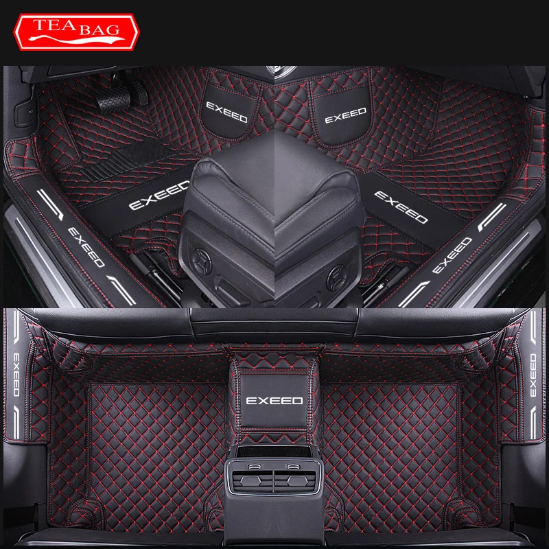 Car Styling Foot Pads Carpets Non-slip Rugs Panel Cover Floor Mats for Chery Exeed LX 2019 2020 2021 2022 2023 Auto Accessories