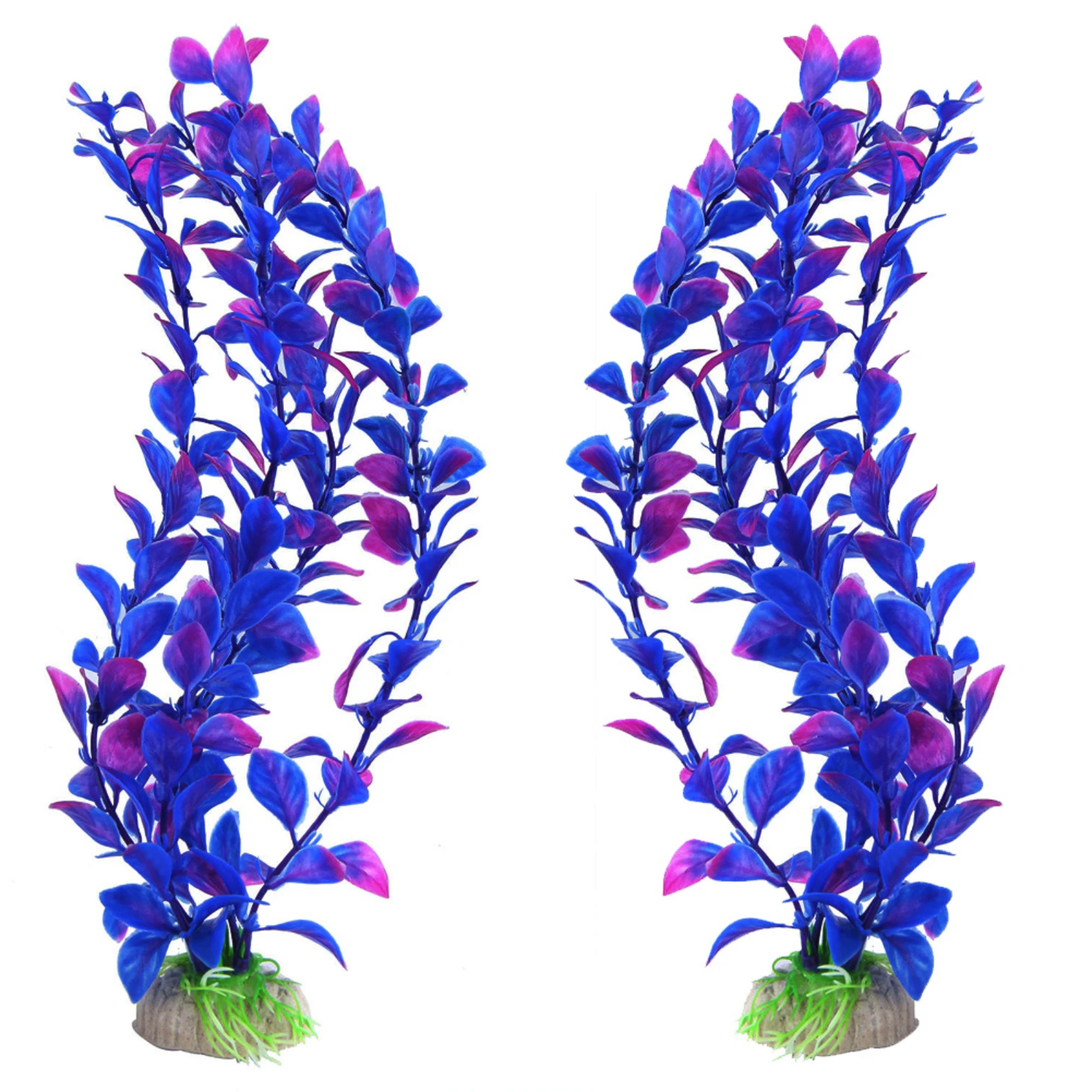 Aquarium Plant Violet - Plantes d'aquarium artificielles en plastique, 2