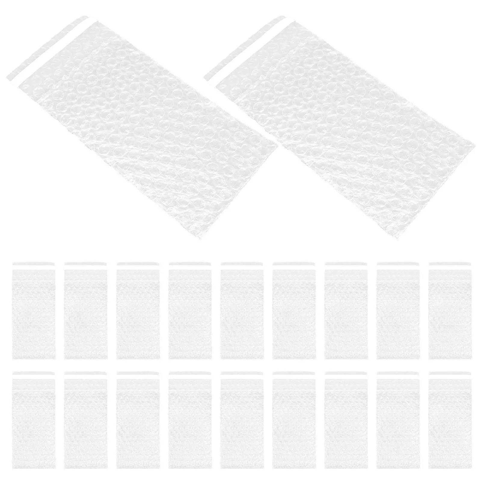 100Pcs Self Adhesive Bubble Bag Double Walled Cushioning Packaging Pouch for Shipping Fragile Glassware Electronics Cosmetics