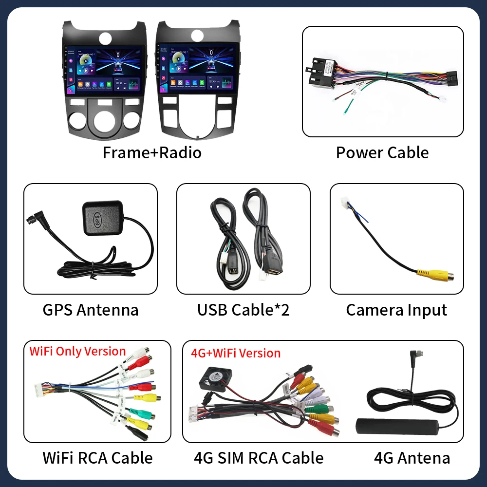 أندرويد 16 Carplay السيارات WIFI + 4G راديو السيارة لكيا فورتي سيراتو 2008 2009 2010 2011 2012 الوسائط المتعددة مشغل فيديو ستيريو GPS الصوت #6