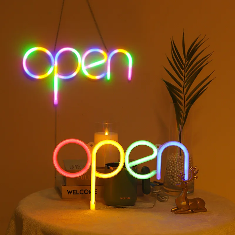 

Neon Lights Led Letter Open Lights Shop Decorations Party Props Night Lights Bedroom Atmosphere Decorations