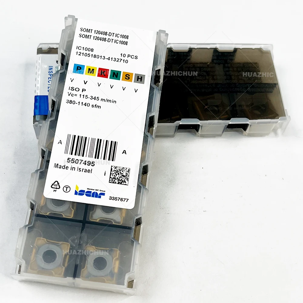 HUAZHICHUN SOMT 120408 -DTIC1008 сменная вставка Внешний токарный инструмент Лезвие с ЧПУ Токарный станок по металлу Режущий инструмент