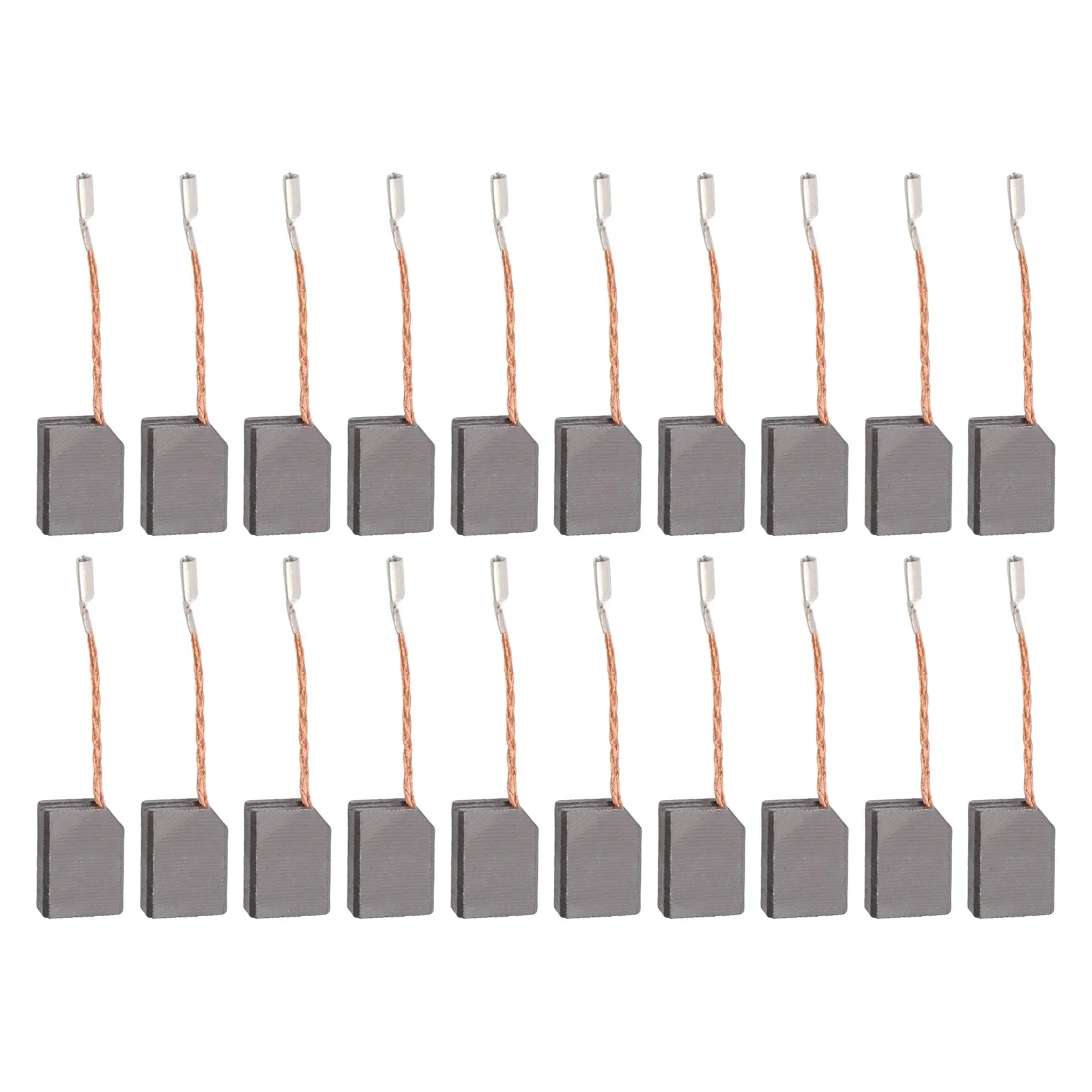 For Various Angle Grinders Compatible Carbon Brushes Pack Includes Twenty Pieces Size Six By Eleven By Fifteen Millimeters