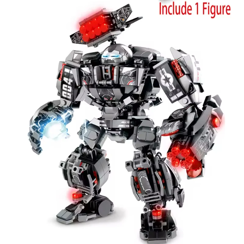 Super-héros Avengers Iron Man Hulkbuster acier Mecha figurines blocs de construction film classique modèle briques jouets pour enfant cadeau