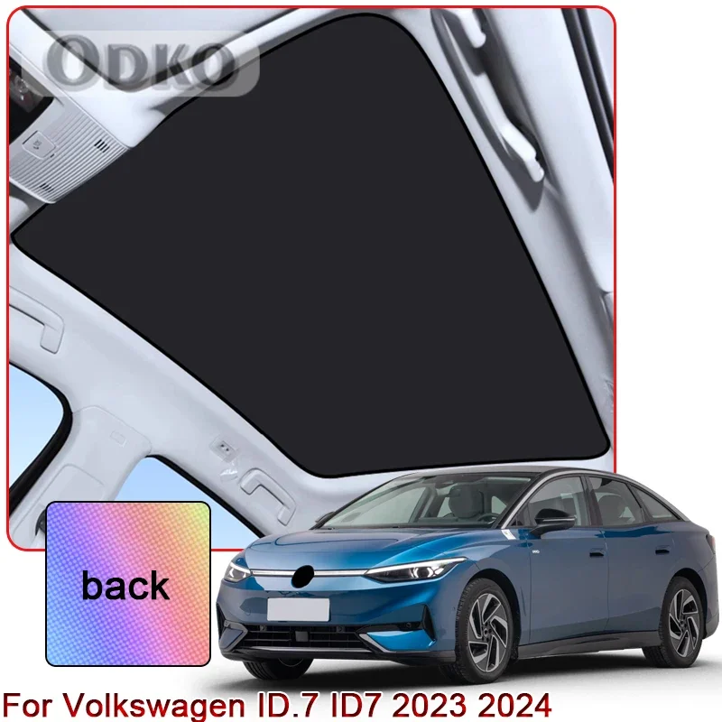 

Colorful Ice Crystal Car Roof Sunshade For Volkswagen ID.7 ID7 2023 2024 2025 Car Clip-on Sunroof Skylight Blind Shading Cover