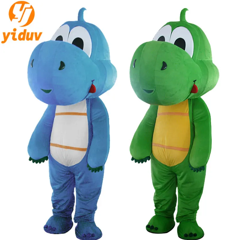 Green Dinosaur Mascot Costume Grass Green Dragon Walking Animation Performance Character Headgear Doll Clothes For Adult