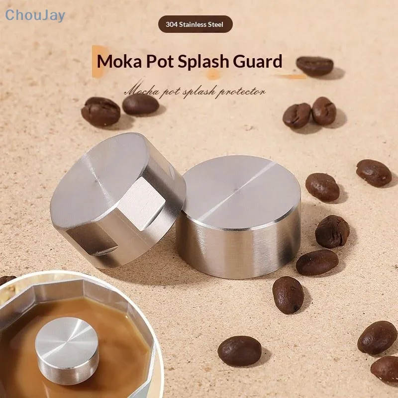 Stainless Steel Moka Pot Stovetop Splash-proof Valve Moka Pot Splash-proof Cover Splash Cap Espresso Coffee Maker Accessories