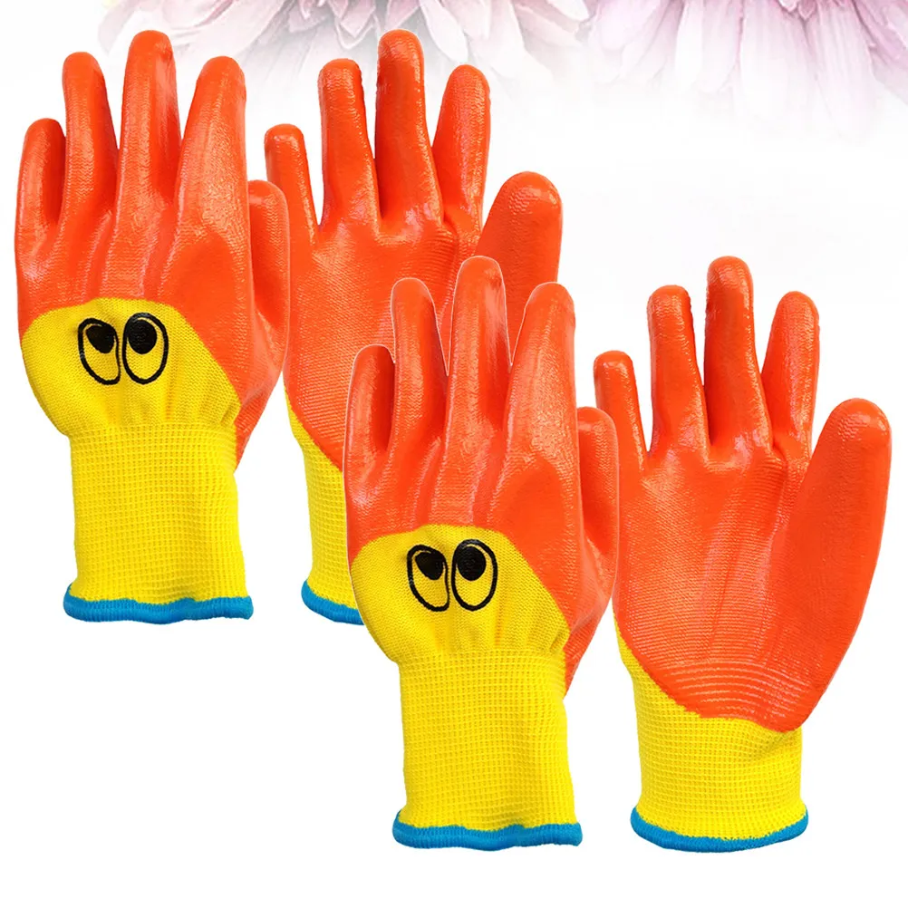2Pairs Premium Nitrile Gardening Gloves Anti-Slip Waterproof Breathable Tough Protective Gloves for Planting Weeding Pruning and