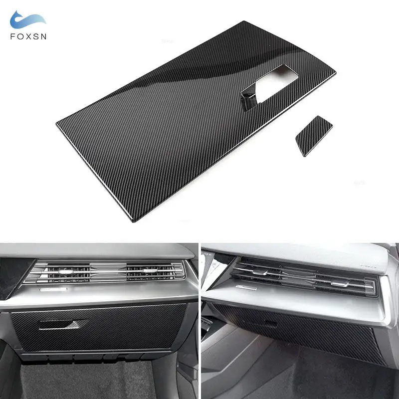 

LHD ABS Carbon Fiber Texture Car Styling Console Co-pilot Glove Box Panel Cover Trim For Audi A3 8Y 2015 - 2018 2019 2020 2021