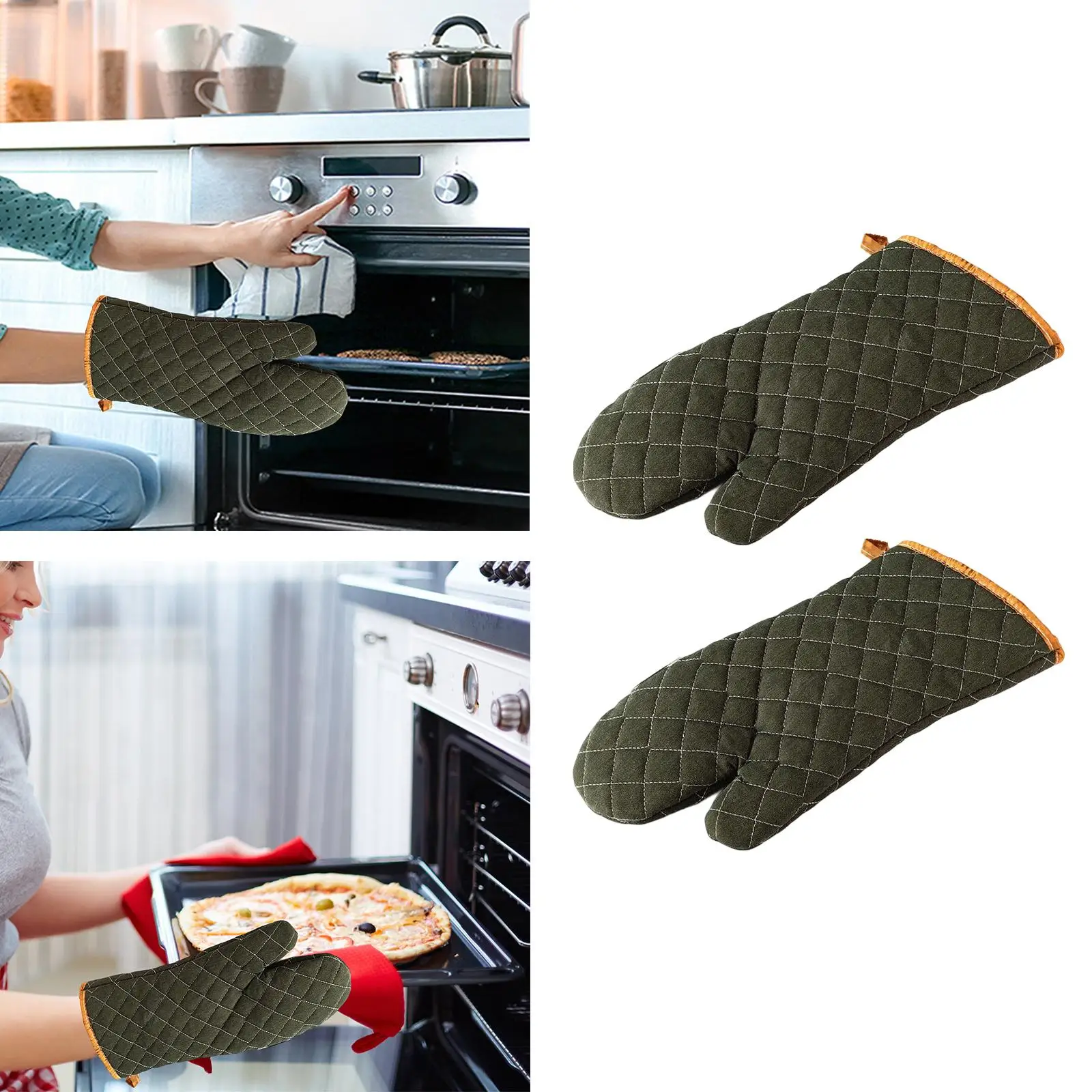 1 Paar Top flappen weiche Baumwolle Küchen handschuhe für die Küche Backen Kamin Unisex