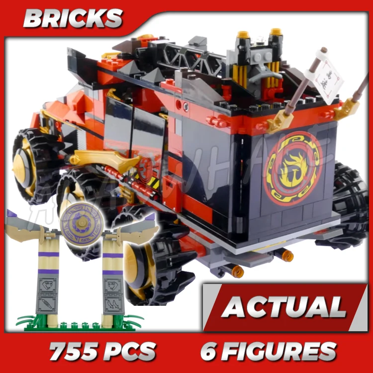 

755Pcs Shinobi DB X Armored 6-wheel Vehicle Flyer Motorbike Anacondrai Gateway 10325 Building Kits toys Compatible with Bricks