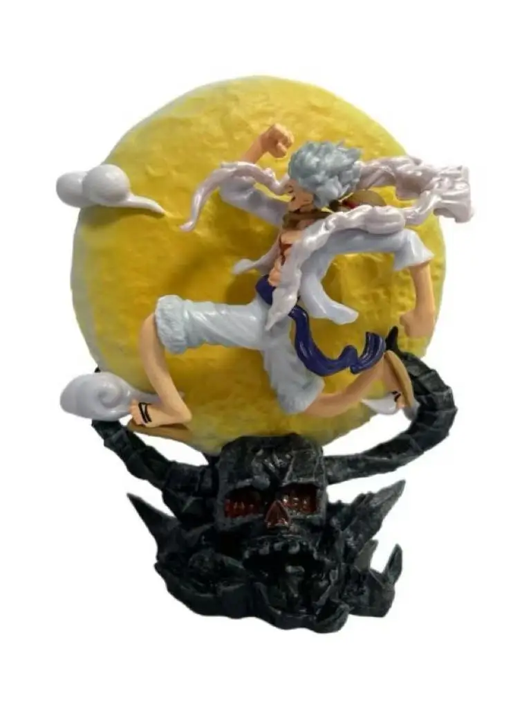 Figurine d'anime One Piece de 14cm, Luffy Gear 5, volant vers la lune avec lumière lunaire, figurine d'action en PVC, décorations, jouets de collection