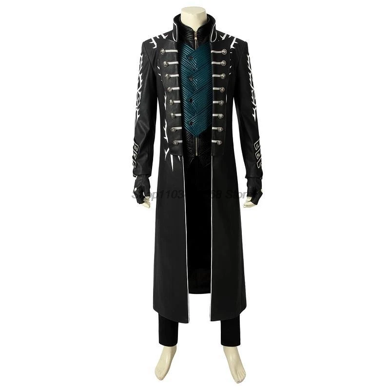 SAFMAY CRY 5-Déguisement de Vergil pour Adulte et Femme, Costume de Cosplay, Anime d'Halloween, pour Homme et Enfant