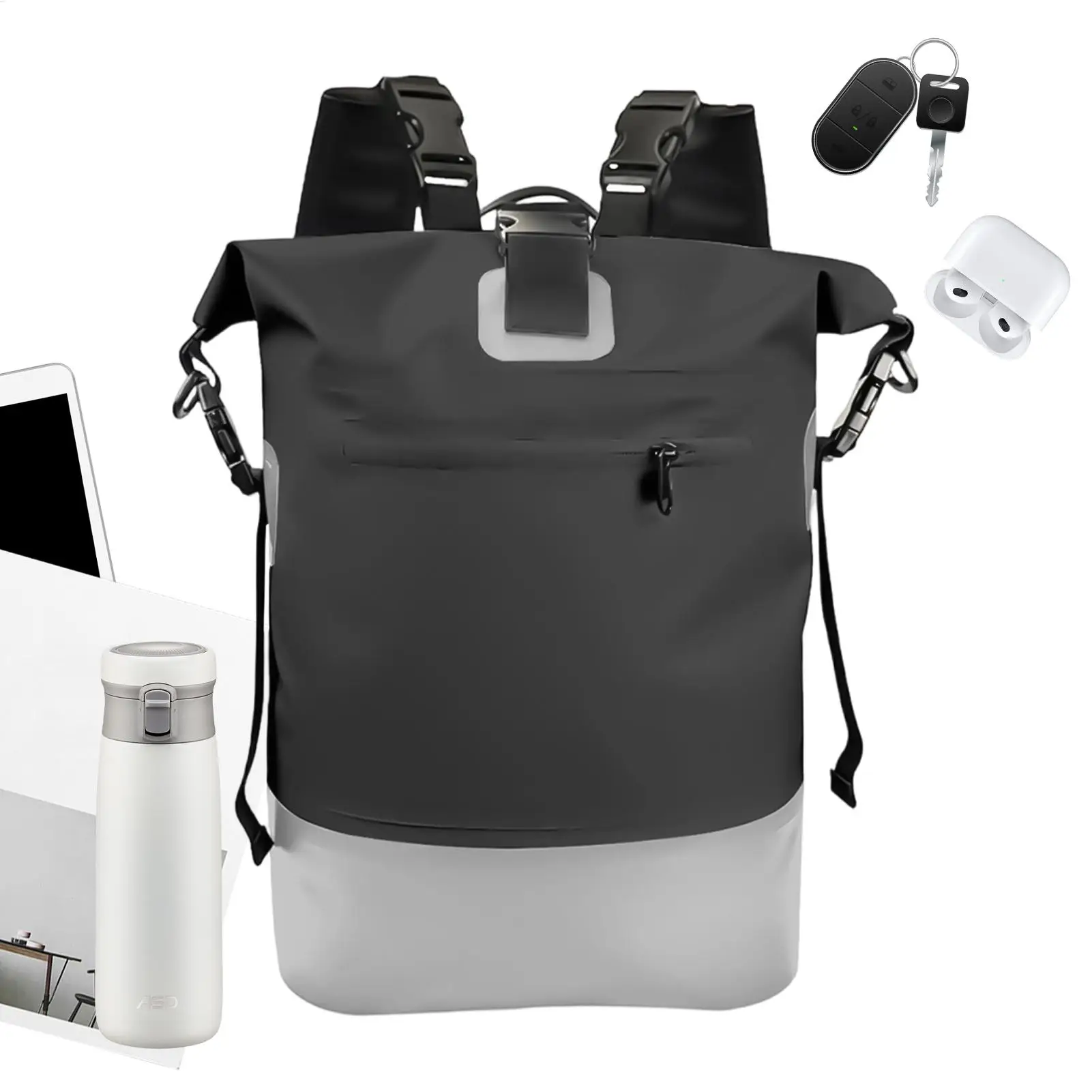 

Duffle Bag 25L Roll Top Closure Outdoor Bag Dry Backpack for Men Hiking Camping Outdoor Mountaineering Trekking Beach Gym Sports