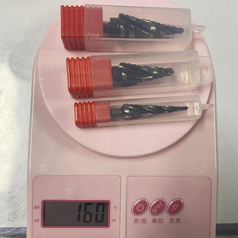 Conjunto brocas passo grau industrial, 3 peças, impacto haste 1/4 polegadas, aço velocidade,