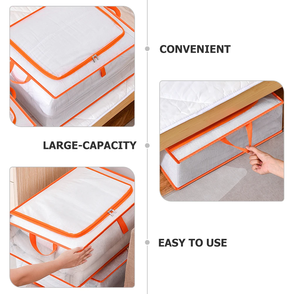 

Large Capacity Quilt Bag Heavy Duty Storage Bags Bedding Canvas Moving Handles Dust Moisture Proof Packing Bag Clothes Storage