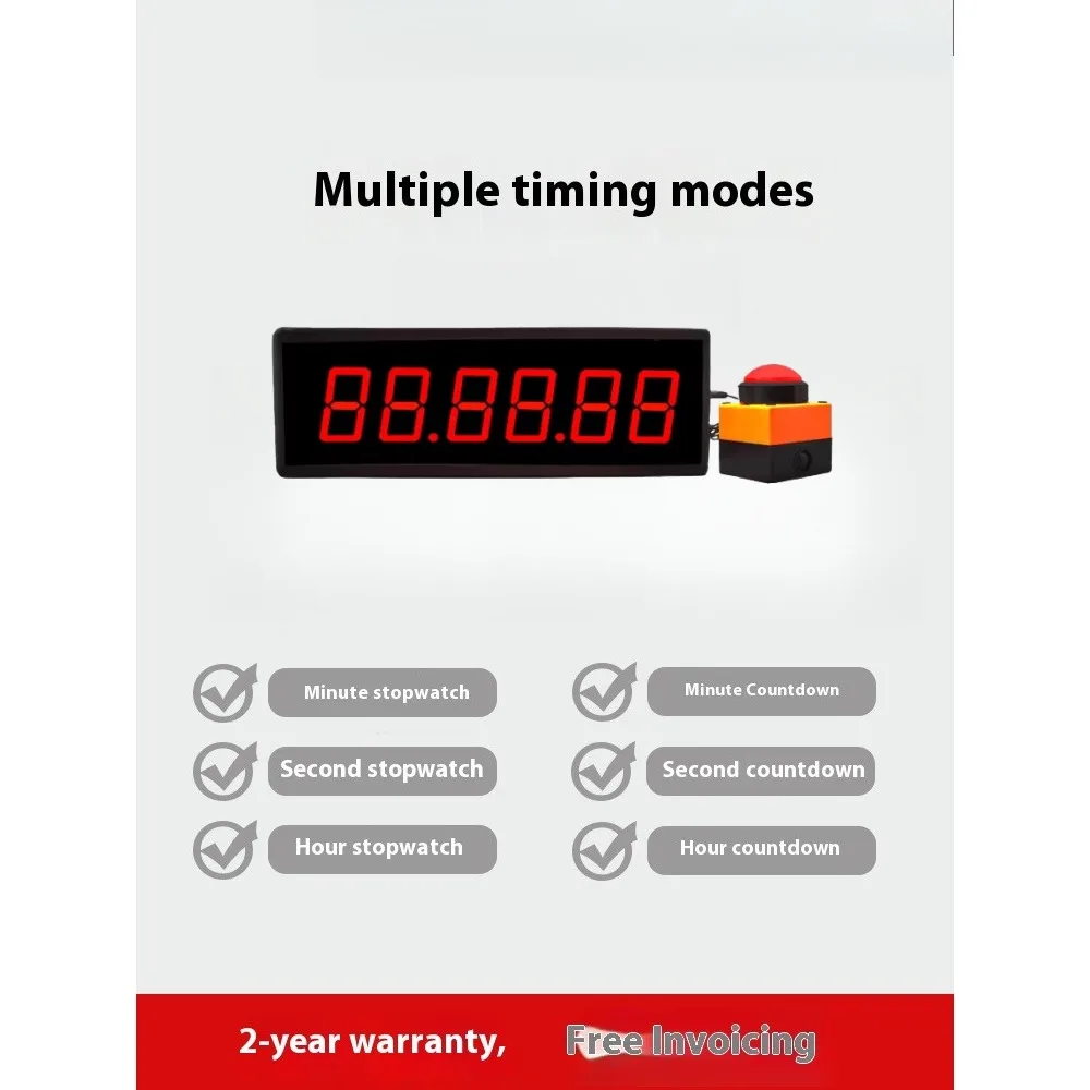 Competition Timer Countdown Stopwatch Counter LED 6-Digit Digital Display Training Speech Timing Equipment with Remote Control