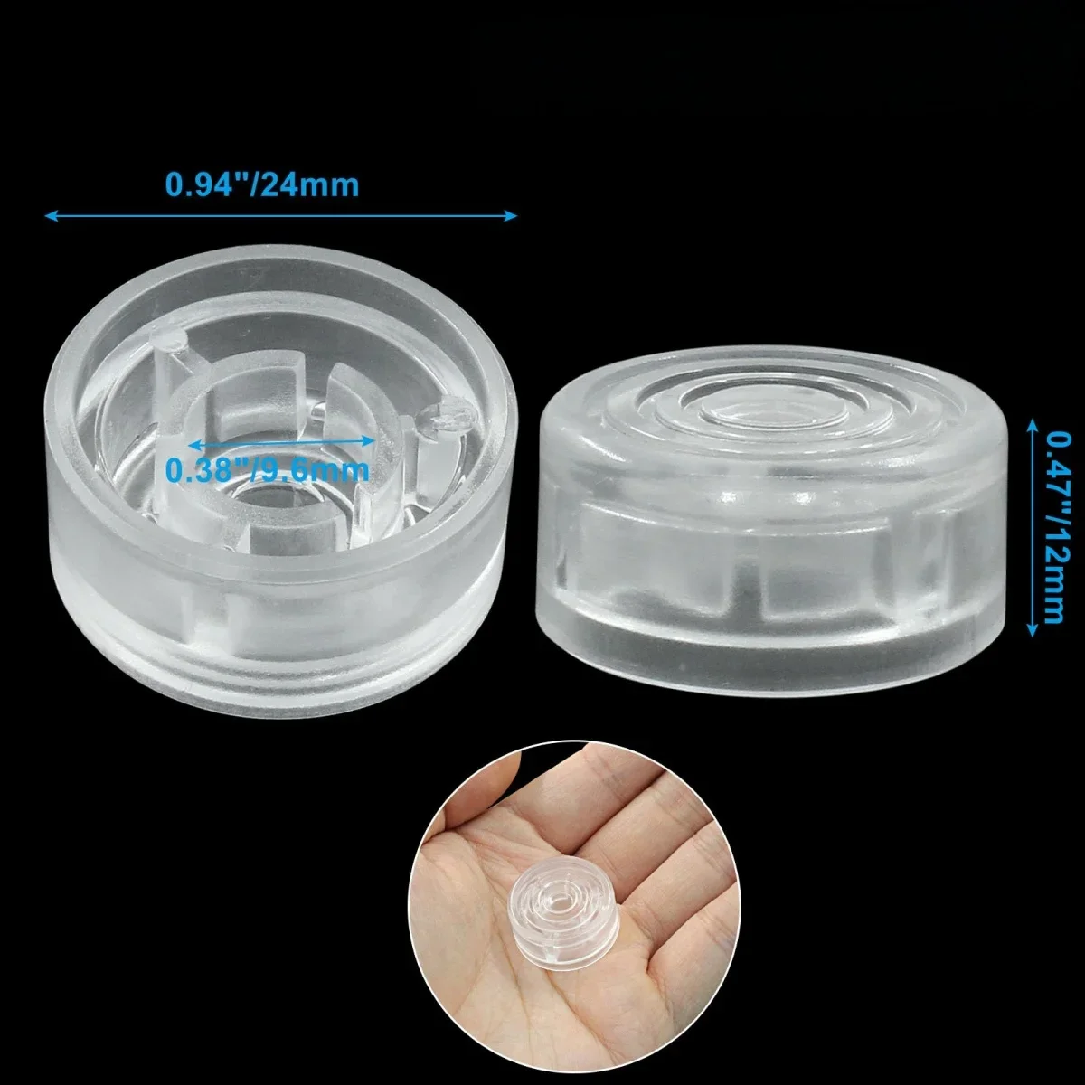 A pair Guitar Effect Pedal Footswitch Topper,Plastic Foot Nail Cap for Guitar Effects Pedal Common Pedal Switche Button