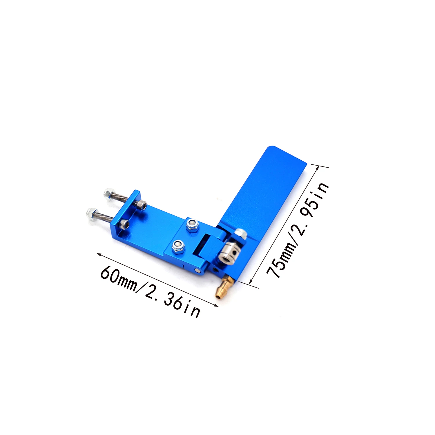 YSIDO RC Boot Aluminium Legierung Marke Neue 75mm 95mm 110mm Metall Saug Wasser Ruder Für Fernbedienung RC Boote CNC Upgrade Teile