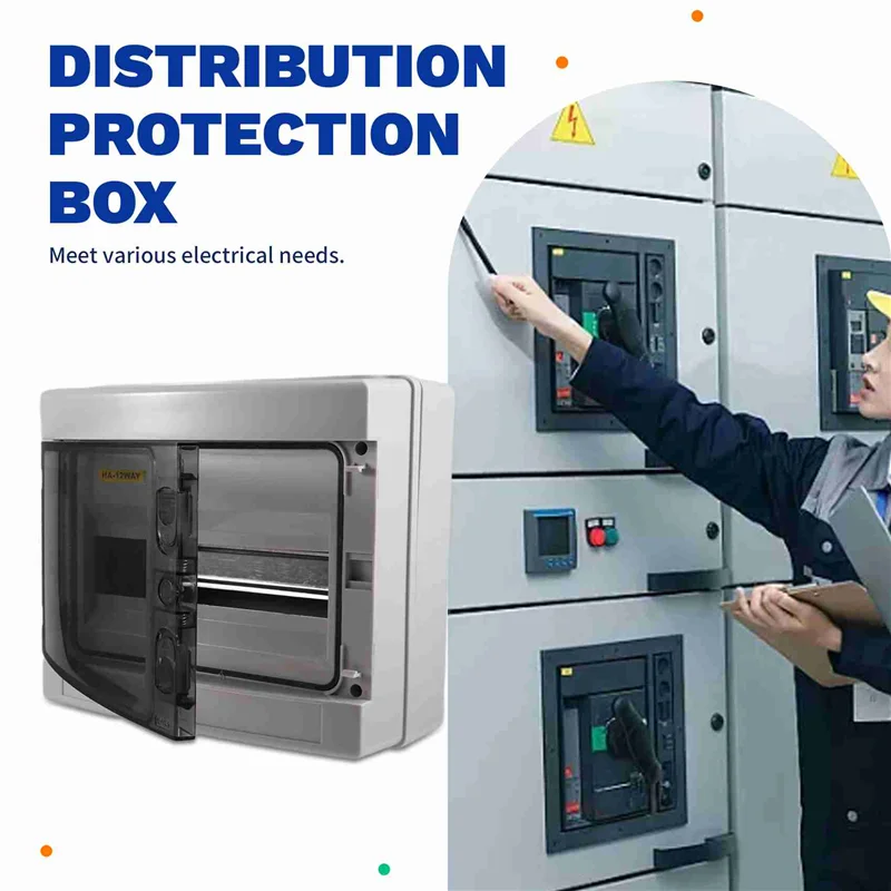 ABMI-HA Series 12-Way PC Junction Box, IP65 Waterproof, For Outdoor Electrical Circuit Breaker