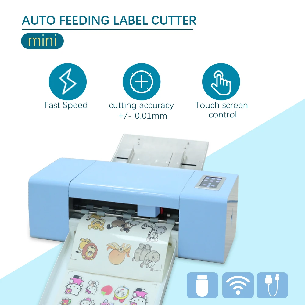 

A3 A4 Sticker Cutter Kiss Cut Die Cutting Machine with Automatic Contour Feeding Stepper Motor Driver