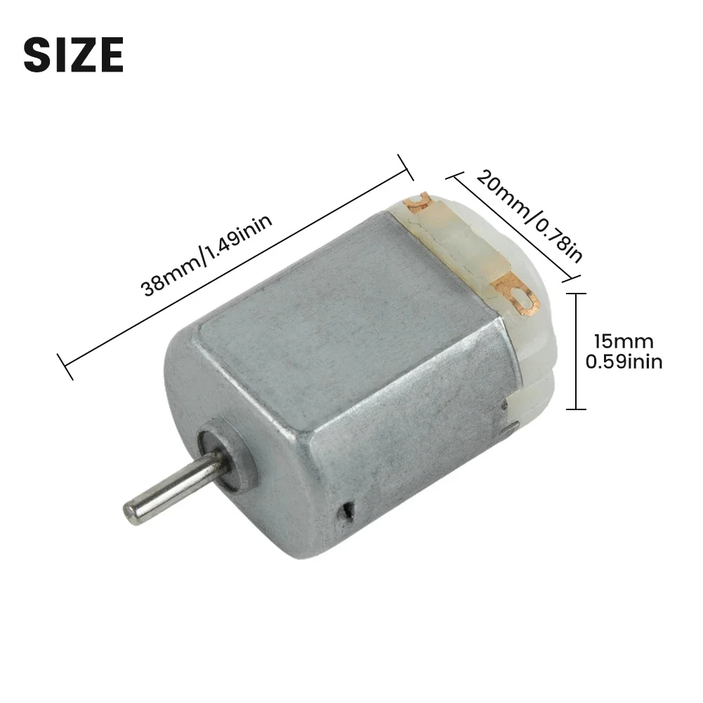 3pcs 130 Small DC Motors 3-5V For Electric Toys Small Appliances Auto Parts And DIY Fan Projects With Metal Coil