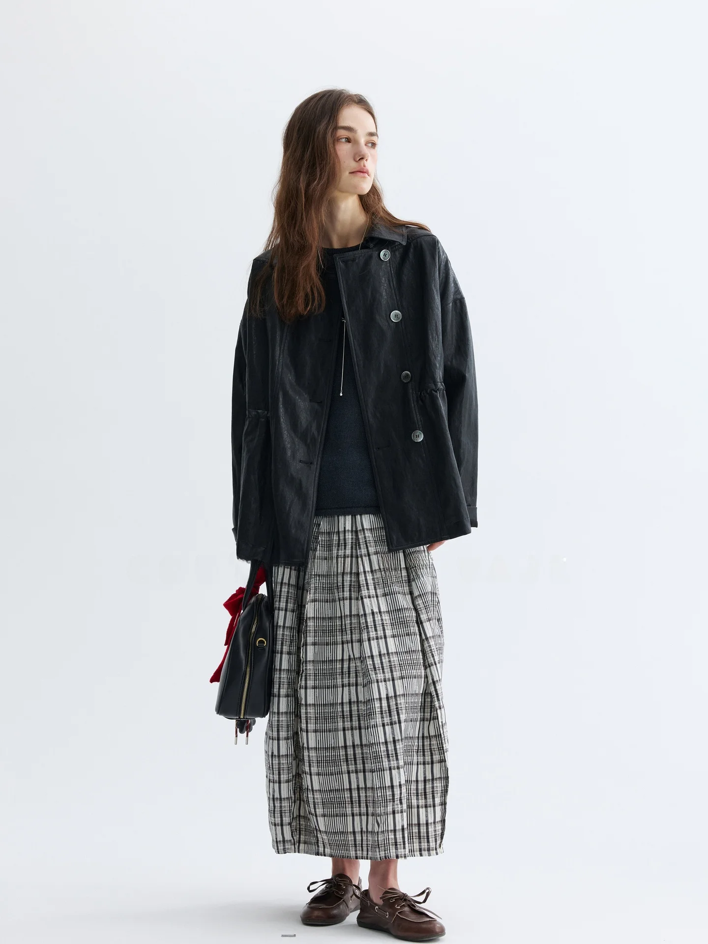 

VAJE Women's Knitted Skirt Sweater Set Spring 2026 Long Sleeve Midi Dress Corduroy Three-piece Ensemble Fashionable Outfit