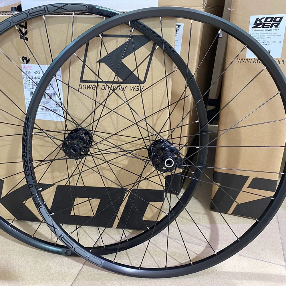 KOOZER CX1800 Gravel Off Road Bicycle Wheel 700C Disc Brake 28Hole F2/R4 Bearing 72 Click System High Performance Aluminum Wheel