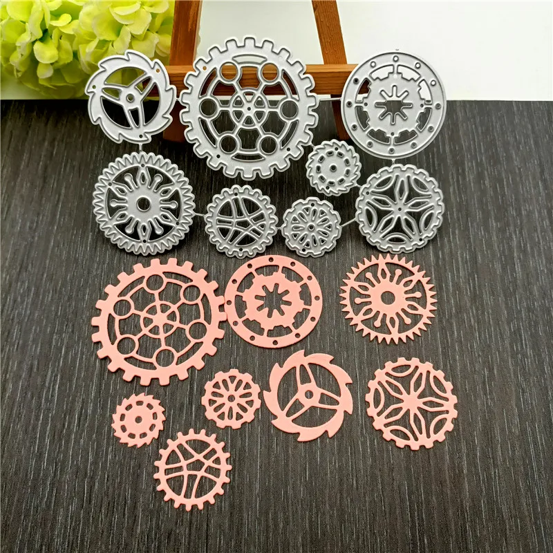 Crazyclown 8pcs  Round Shape Lace Carbon Steel Embossing Metal Cutting Dies Photo Album Decor Knife Mould DIY Scrapbooking