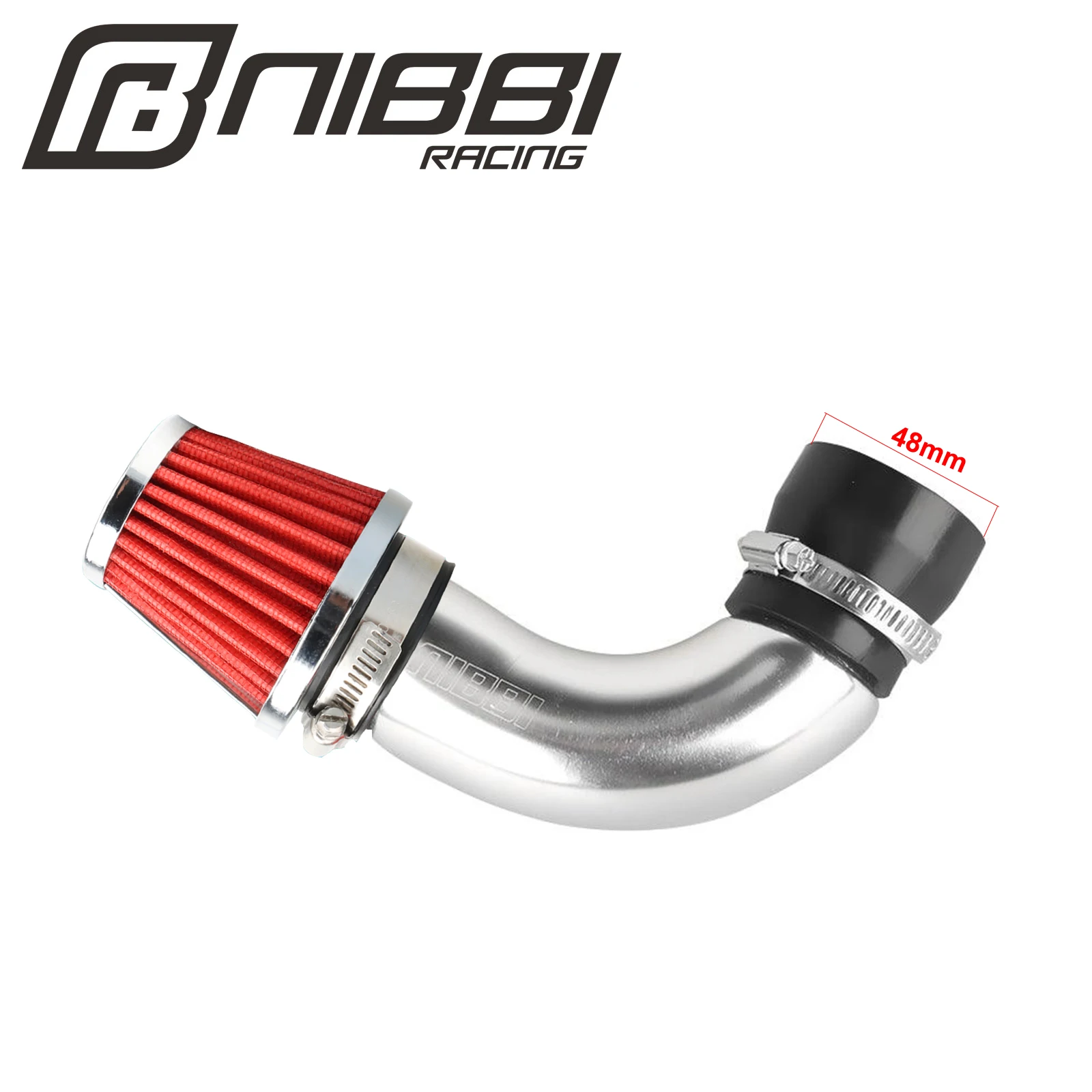 NIBBI Motorrad Aluminium Ansaugkrümmer-Kit 48mm CNC Hochleistungs-Luftfilter für GY6 Motorroller Vergaser-Teile – Detail 7