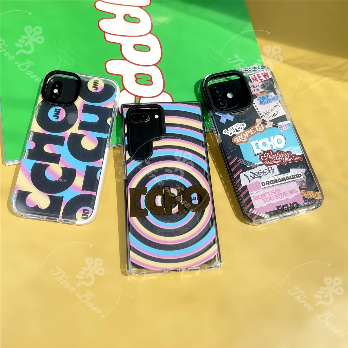 حافظة هاتف JIN ECHO لهاتف آيفون 17 Air 17+ 16 PRO MAX 16E 15 PRO MAX 6 7 SE2 8 Plus XR XS MAX 12 Pro 11 13 Pro 13 Mini 14 Promax