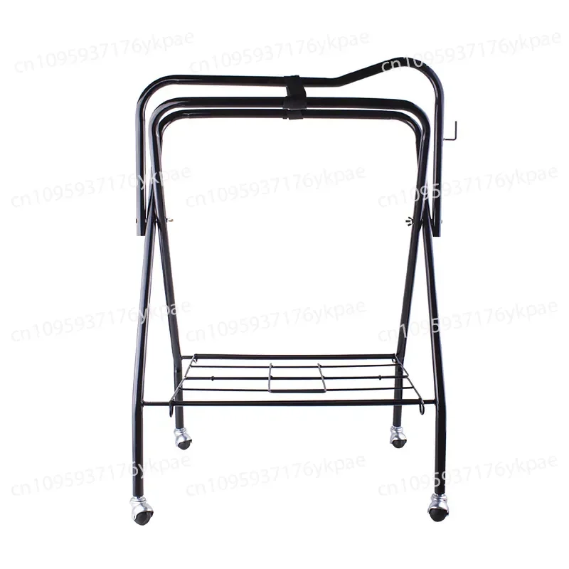 Saddle Rack Folding Saddle Rack with Wheels Movable Saddle Rack Storage Stable Harness Equestrian