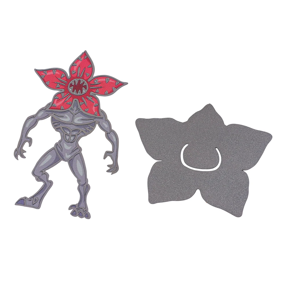 Demogorgon&Flower shaped horror gothic metal bookmarks/book clips, provide durable page markers for science fiction fans.