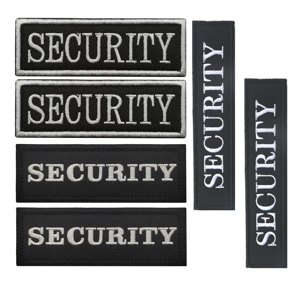 Army Vest Security Agent Tactical Embroidery Patch For Military Police Uniforms Backing Sticker Patch