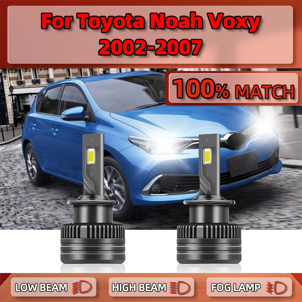 Car LED Headlight Bulbs 25000LM HID Xenon Lights 6000K Auto Head Lamps 12V For Toyota Noah Voxy 2002 2003 2004 2005 2006 2007