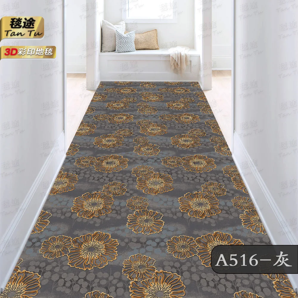 Hause Langen Grid Floral Corridor Rug 9