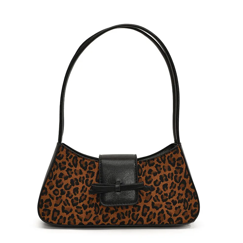 

Leopard Print Fashionable Armpit For Women New Item Light Luxury Niche High-end And Versatile Single Shoulder Women's Handbag