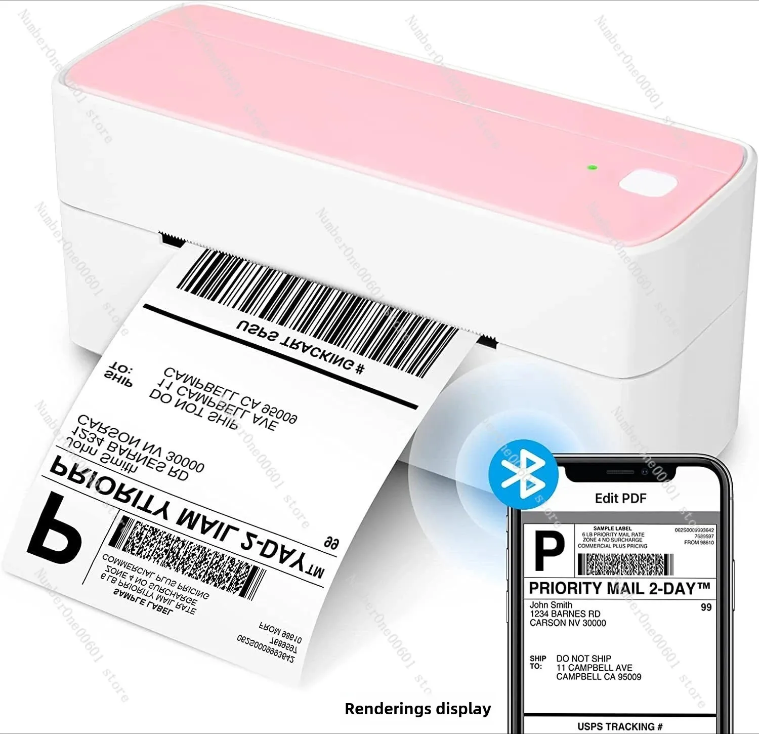 PM241-BT Mobile Phone Bluetooth Thermal Label Printer Small Express Printer