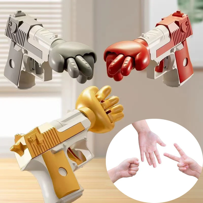 

Guessing Fist Gun Decompression Finger Guessing Magic Tool Scissors Stone Cloth Desktop Game Props Reactivity Training Toys Gift