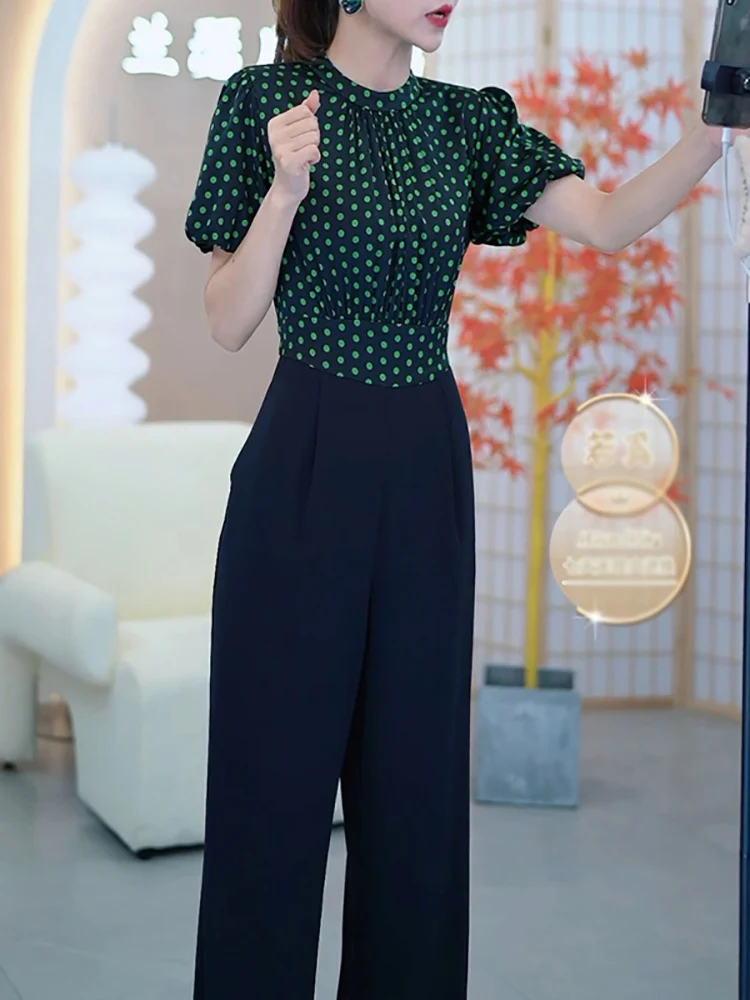 

Slimming Trendy Young Women's Jumpsuit Summer New Light Luxury Sle Faion Waist Cinching Slimming One-Piece Pants