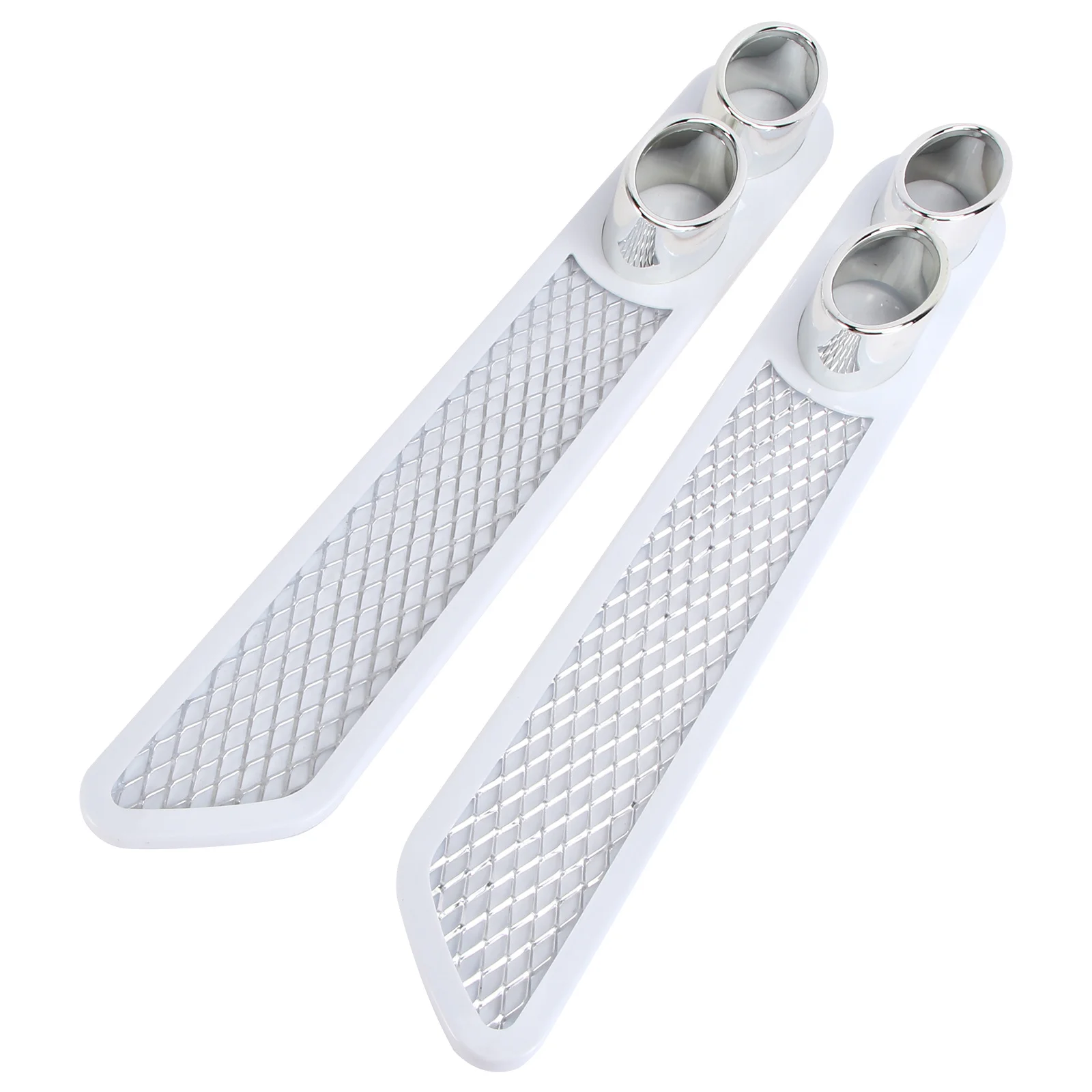 สติ๊กเกอร์ตกแต่งช่องแอร์รถยนต์ 2 ชิ้น ใช้ได้กับรถยนต์ทุกประเภท วัสดุทนทาน ไม่เป็นสนิม ติดตั้งง่าย อุปกรณ์ตกแต่งรถยนต์