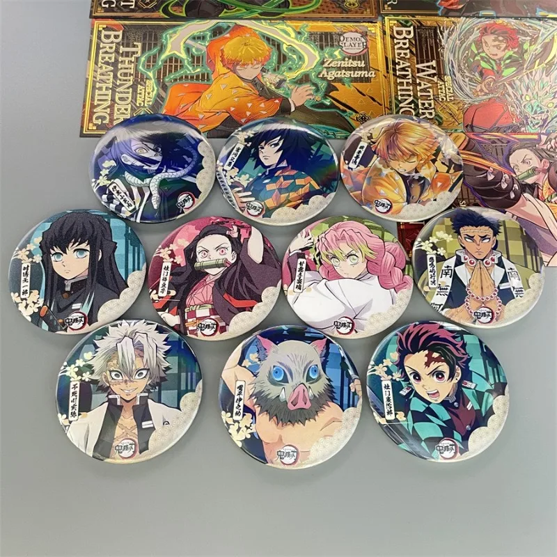 

Demon Slayer Cartoon Brooch Anime Action Figure Kamado Tanjirou Nezuko Q Figural Clothing Backpack Pin Decoration Children Gift