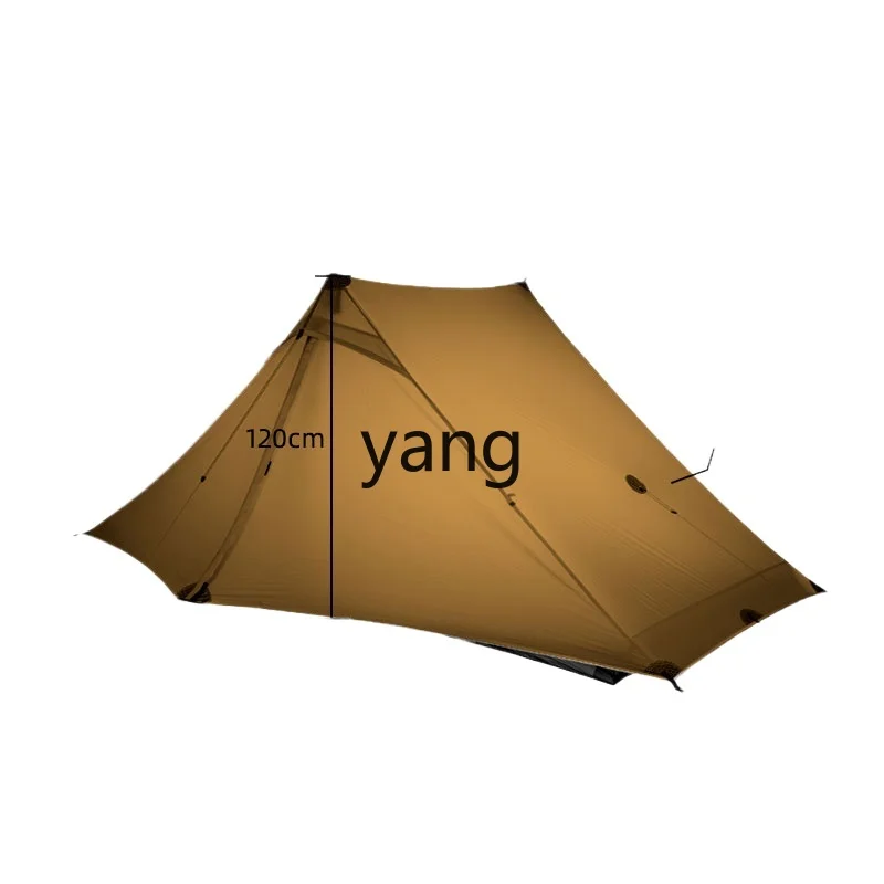 Yjq Double 20D Double Silicon Ultralight Outdoor Hiking Camping Camping Pole-Free Double Pyramid Tent