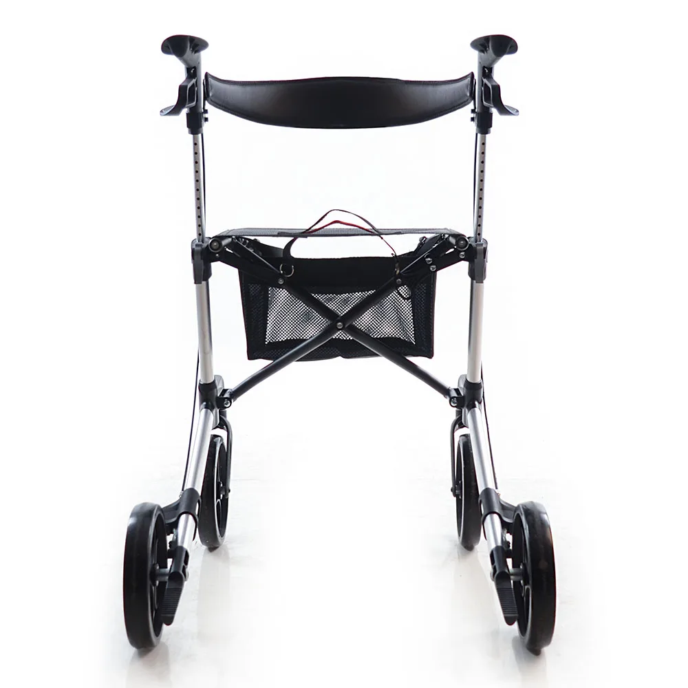 Ultra Light Weight Mobility Shopping Cart Aged Care Adult Carbon Fiber Walking Rollator Space Walker with Seat