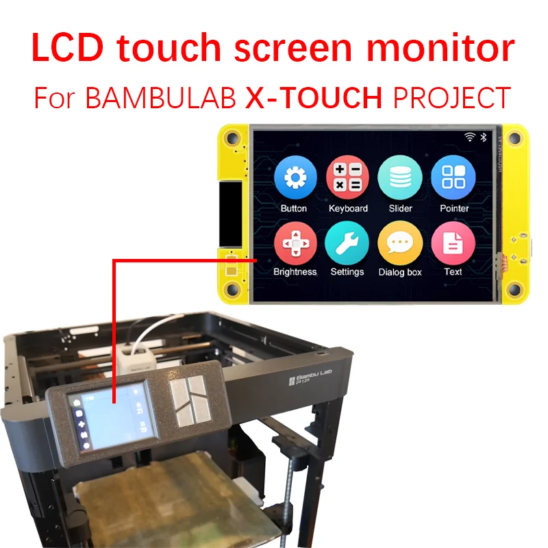 ESP32 Xtouch LCD Screen for P1S ESP32-2432S028R Development Board 2.4in RGB Display 240x320mm for BambuLab P1P Xtouch P1S Screen