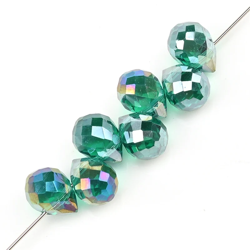 10*8mm Tsjechische Crystal Waterdrop Kralen Glanzende Facet Glazen Aardbei Kralen voor Sieraden Maken Handwerken DIY Handgemaakte Accessoires