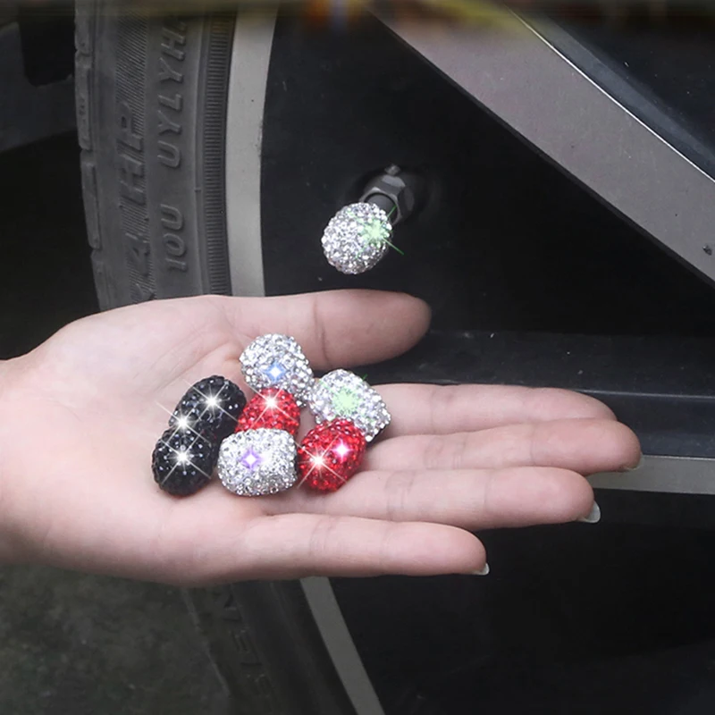 

4pcs Car tires, electric vehicles, high-end valve caps, car-mounted bicycle valve caps, universal valve core caps