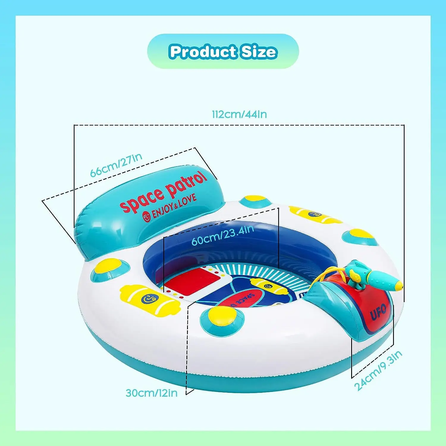 Pool Rafts Inflatable Ride-ons Play Water Fun Fold PVC Sofa Inflate Lounge Chair Floating Summer Swimming Beach Seaside 112cm