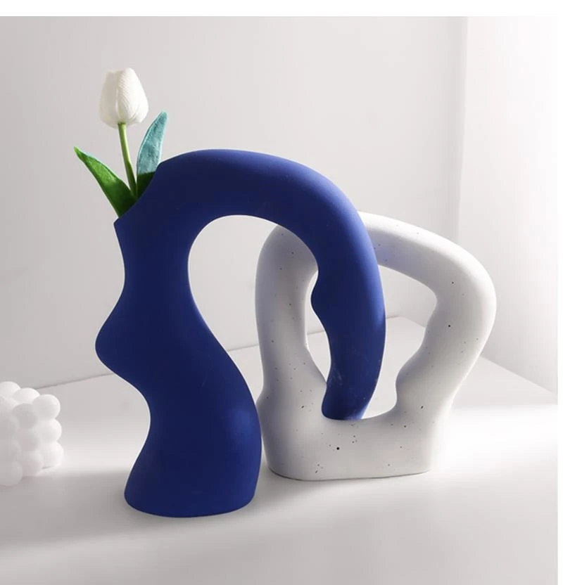 Alien Contrasting Color Decorative Flower Ceramic Vase Living Room Home Decoration Splash Ink Art Arrangement Container