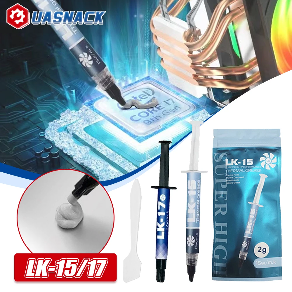 LK-15/LK-17 Thermal Paste 2/5g Coolers Premium Performance Thermal Paste For All Processors (CPU,GPU-PC,PS4,XBOX) Non-conductive